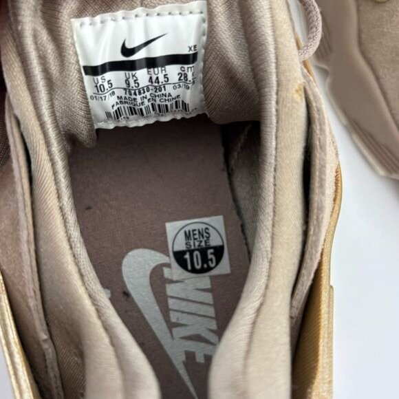 Nike Hurache Men's 10.5 Suede Mesh Taupe & Gold Festival Streetwear Athleisure - Picture 12 of 12